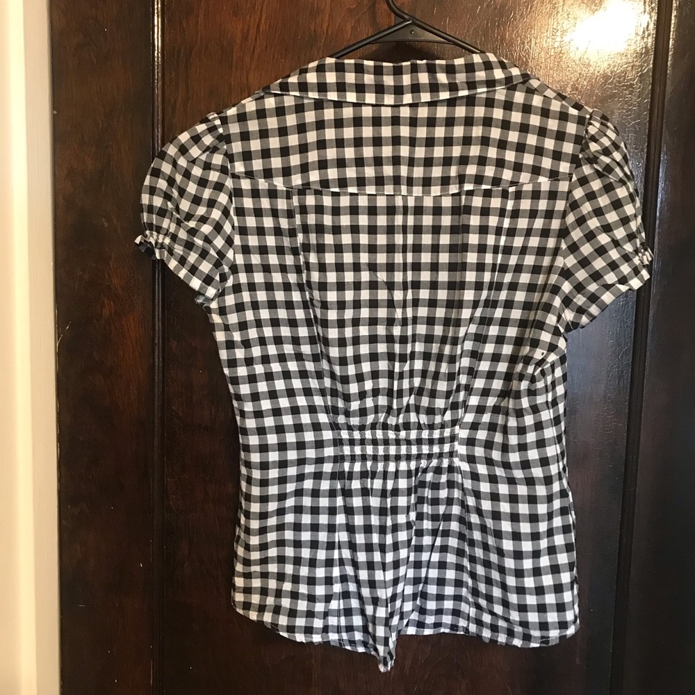 B&W gingham button up - Picture 4 of 5